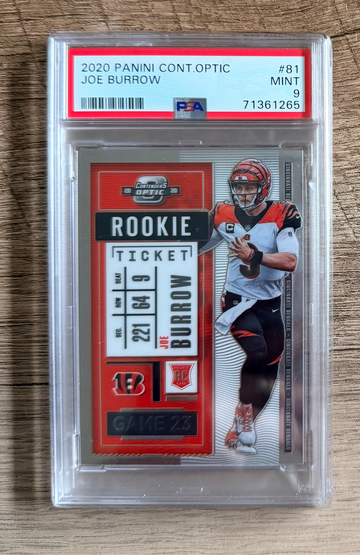 2020 Contenders Optic Joe Burrow Rookie Ticket #81 PSA 9 MINT | RC Bengals