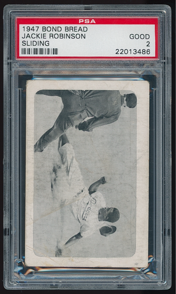1947 Bond Bread Jackie Robinson Sliding PSA 2 Very Rare