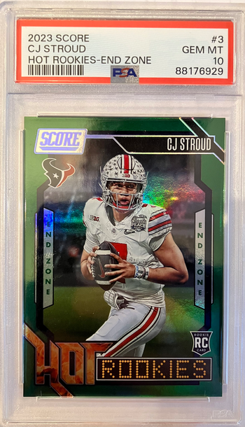 2023 Panini Score CJ Stroud Hot Rookies End Zone *4/6*RC PSA 10 ~ pop 1!