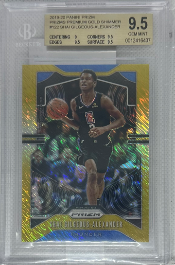 2019-2020 Panini Prizm Shai Gilgeous-Alexander Gold Shimmer BGS 9.5