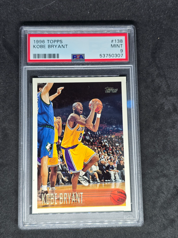kobe bryant 1996-97 Topps #138 RC PSA 9
