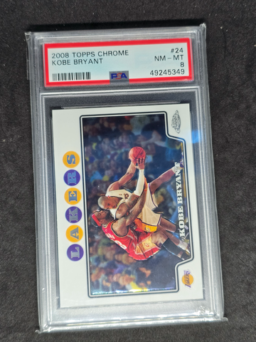2008 Topps Chrome #24 Kobe Bryant HOF w/ LeBron James PSA 8