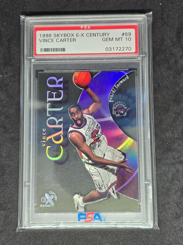 1998 Skybox E-X Century Vince Carter ROOKIE #89 PSA 10