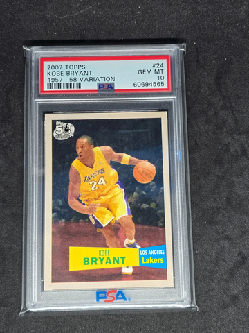 2007 Topps #24 1957-58 Variation Kobe Bryant PSA 10