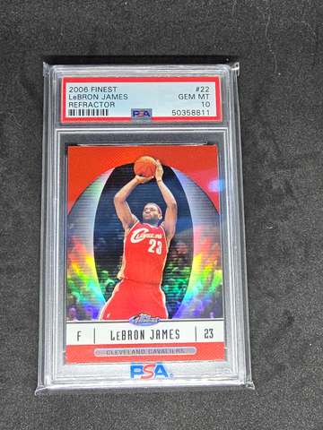 2006 Finest Refractor LeBron James #22 PSA 10 GEM MINT