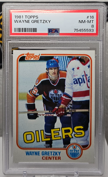 Wayne Gretzky 1981-82 Topps #16 PSA 8