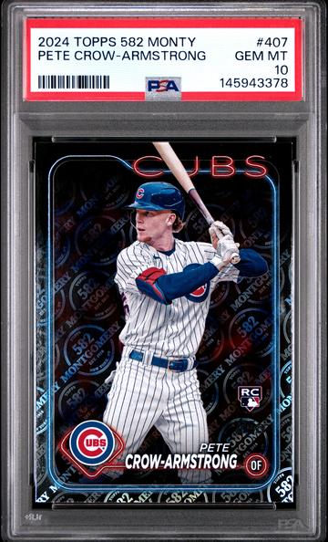 2024 Topps 582 Montgomery Club Set Pete Crow-Armstrong RC Foil SP #407 PSA 10