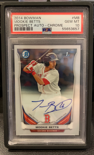 2014 Bowman Chrome Mookie Betts Prospect Auto 1st Bowman PSA 10