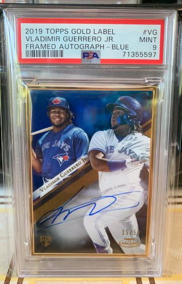 2019 Topps Gold Label Vladimir Guerrero Jr Rookie Autograph Framed Blue