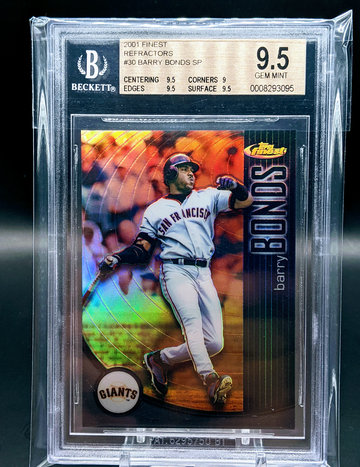 2001 Topps Finest Refractors SP Barry Bonds #/399 BGS 9.5 Gem Mint SF Giants