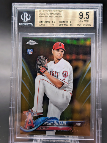 2018 Topps Chrome #150 Shohei Ohtani Gold Refractor RC #/50 BGS 9.5