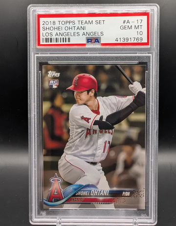 2018 Topps Team Set #A-17 Shohei Ohtani Rookie RC PSA 10 - 1769