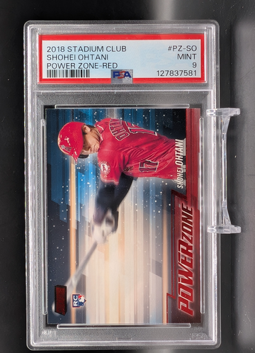 2018 Topps Stadium Club Power Zone Red Shohei Ohtani #PZ-SO Rookie PSA 9