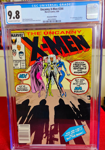 Uncanny X-Men #244 - Newsstand - 1st Appearance of Jubilee