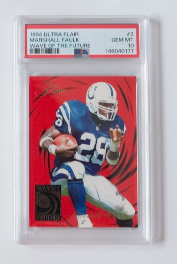 Marshall Faulk PSA 10 / 1994 Ultra Flair Wave of the Future #2 HOF