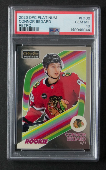 PSA 10 / CONNOR BEDARD  2023 O-PEE-CHEE PLATINUM RETRO #R100 Rookie
