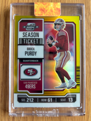 Brock Purdy 2023 Contenders Optic Gold Rare /10