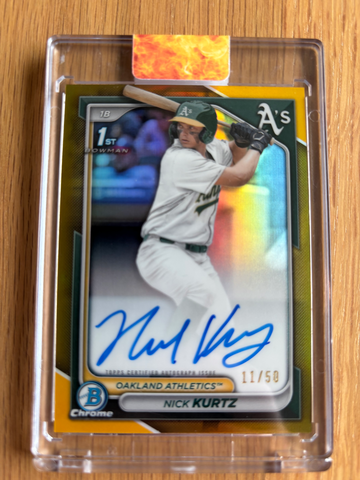 Nick Kurtz 2024 Bowman Chrome 1st True Gold Refractor /50