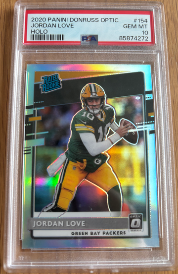 Jordan Love 2020 Donruss Optic Rated Rookie Holo PSA 10