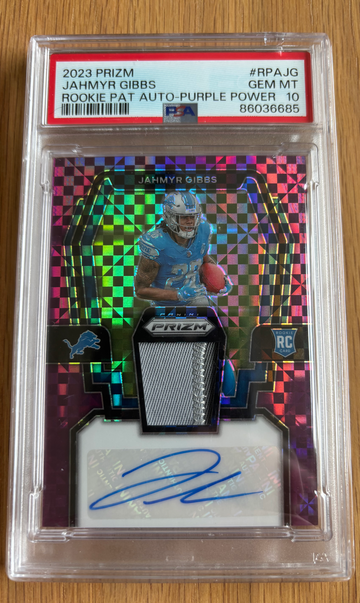 Jahmyr Gibbs 2023 Prizm Purple Power RPA /49
