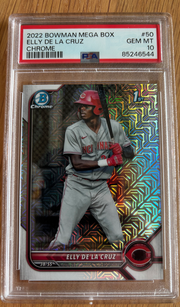 Elly De La Cruz 2022 Bowman Mega Box Chrome PSA 10