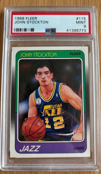John Stockton 1988 Fleer #115 PSA 9