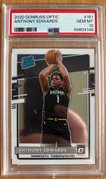 Anthony Edwards 2020 Donruss Optic RC PSA 10