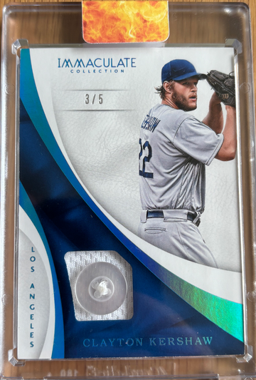 Clayton Kershaw 2017 Panini Immaculate Jersey button Patch /5 