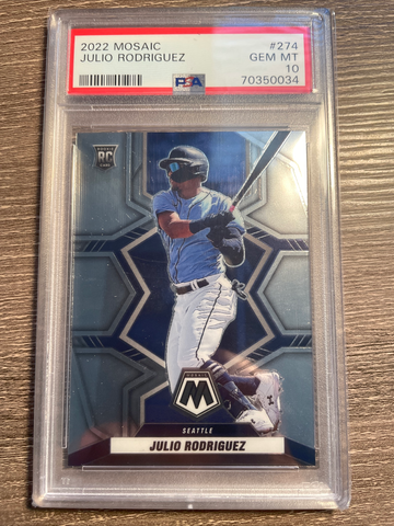 Julio Rodriguez 2022 mosaic PSA 10 RC