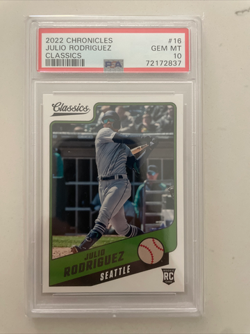 Julio Rodriguez 2022 chronicles classics RC PSA 10 GEM MINT