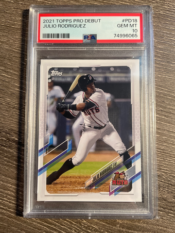 Julio Rodriguez 2020 topps pro debut PSA 10 GEM MINT