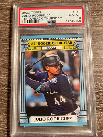 Topps Throwback Thursday TBT 140 Julio Rodriguez PSA 10 GEM MINT