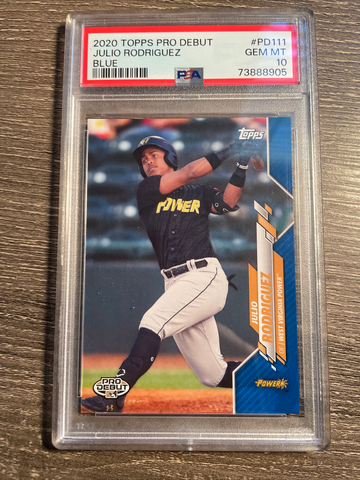 Julio Rodriguez 2020 Topps pro debut blue /150 PSA 10 gem mint POP 1!!!!