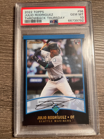 Julio Rodriguez 2022 Topps Throwback Thursday TBT PSA 10 Gem Mint #56 Rookie RC