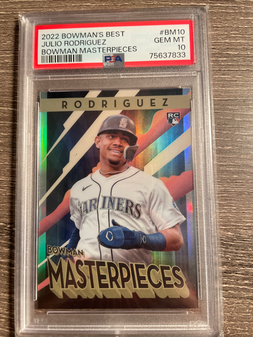 2022 Bowman's Best Masterpieces #BM10 Julio Rodriguez PSA 10 GEM MINT