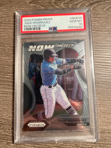 2020 Panini Prizm - Now On Deck #NOD-10 Julio Rodriguez (RC) PSA 10 GEM MINT