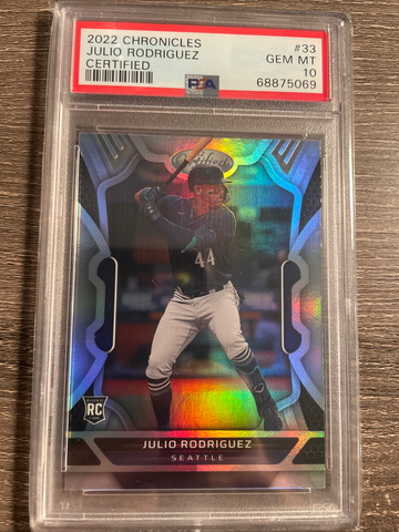 2022 Panini Chronicles - Certified #33 Julio Rodriguez (RC) Pop 30!!!