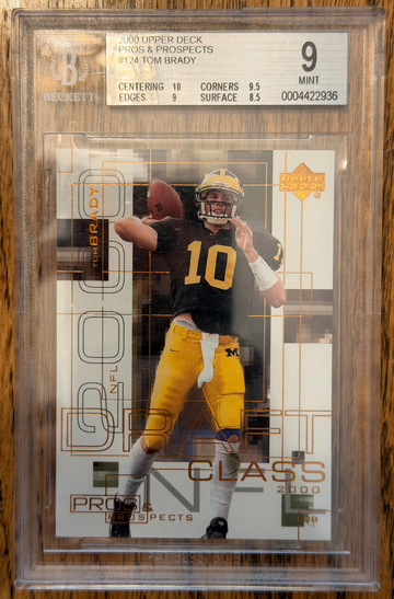 2000 Upper Deck Pros & Prospects #124 Tom Brady /1000 BGS 9