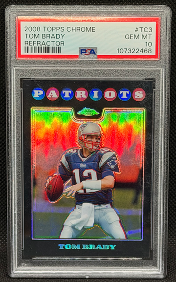 2008 Topps Chrome Tom Brady Refractor PSA 10