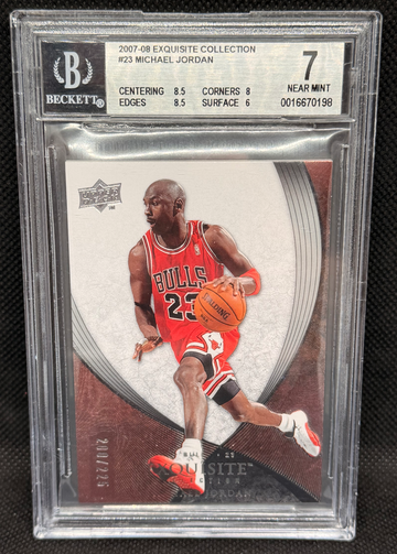 2007 Exquisite #23 Michael Jordan /225 BGS 7