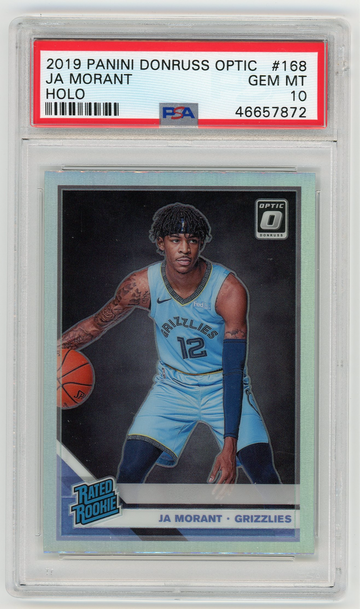 2019 Donruss Optic #168 Ja Morant Rater Rookie Holo Grizzlies RC PSA 10 Gem Mint