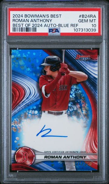 2024 Bowman's Best-Best of 2024 Auto Roman Anthony #B24-RA Blue Refractor /150