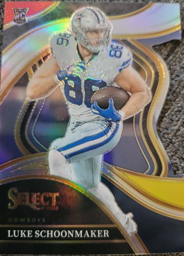 2023 panini Select Club Level Luke Schoonmaker Red Yellow Prizm Die Cut