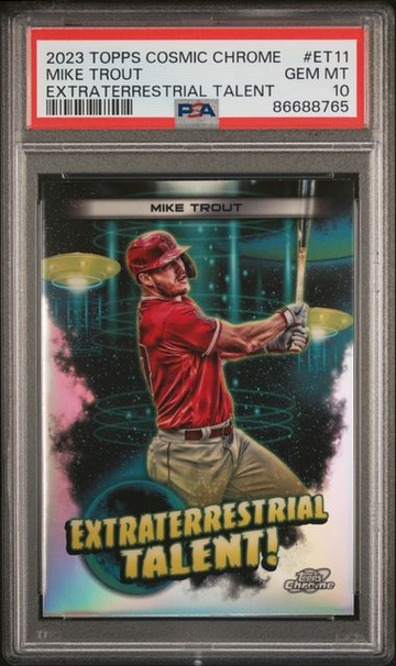 2023 Topps Cosmic Chrome Mike Trout Extraterrestrial Talent - Los Angeles Angels - PSA 10