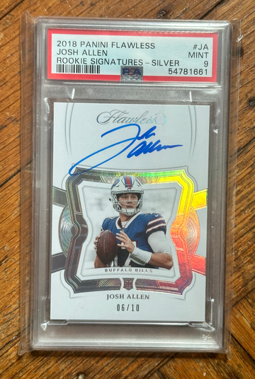 2018 Panini Flawless Josh Allen Rookie Signatures Silver Mint 9 