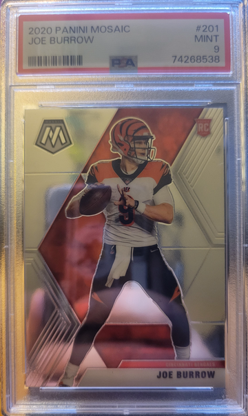 2020 Panini Mosaic Joe Burrow PSA 9