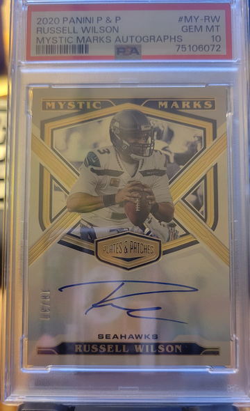 2020 Panini Plates and Patches Russell Wilson Autograph 