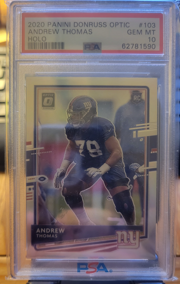 2020 Panini Donruss Optic Andrew Thomas Rookie card PSA 10