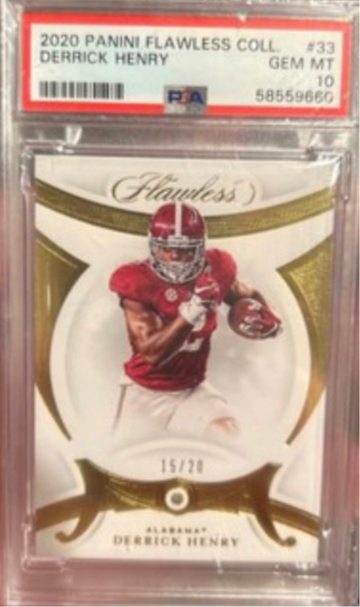2020 Flawless Collegiate #33 Derrick Henry Diamond /20 PSA 10 GEM MINT POP 1