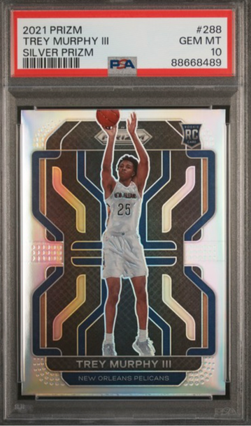 2021 Panini Prizm #288 Trey Murphy Rookie Silver Prizm PSA 10 Pelicans